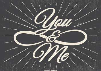 You and Me Typographic Illustration - бесплатный vector #437799