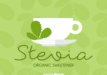Organic Sweetener Stevia Leaves Cup Vector - Kostenloses vector #438219