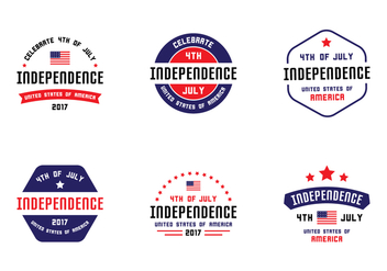 4th July Badges - Free vector #438389