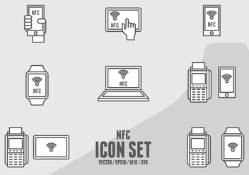 NFC Payment Icons - бесплатный vector #438439