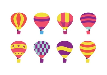 Hot Air Balloon Vector Pack - Free vector #438479