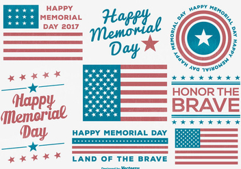 Memorial Day Label Collection - Free vector #438569
