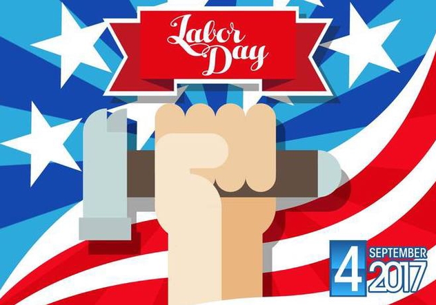 Labor Day September 4th 2017 Vector - Free vector #438609