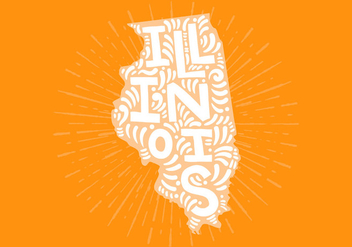 Illinois State Lettering - Free vector #438809