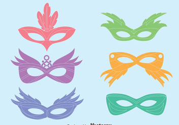 Colorful Masquerade Mask Vectors - Kostenloses vector #439319