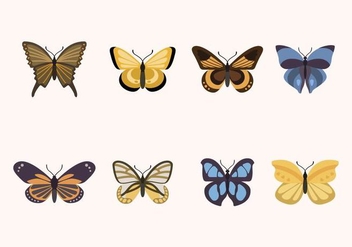Flat Butterfly Vectors - Free vector #439439