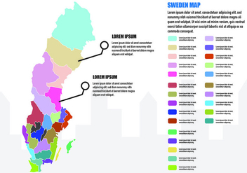Sweden Map Infographic - бесплатный vector #439539