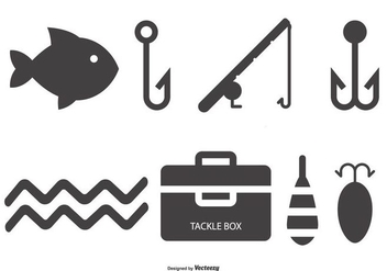 Fishing Icon Collection - vector gratuit #439689 