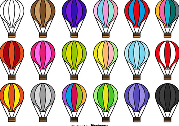 Hot Air Balloon Icon Vector Collection - Kostenloses vector #439789