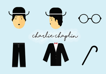 Charlie Chaplin Elements Vector Pack - Free vector #439849