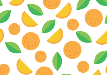 Orange And Green Clementine Pattern - vector gratuit #439919 