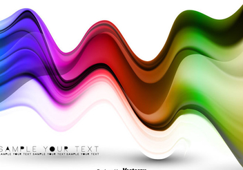 Vector Colorful Abstract Waves Poster - vector gratuit #440069 