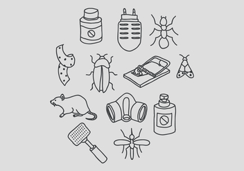 Pest Control and Bug Elimination Vectors - Free vector #440089