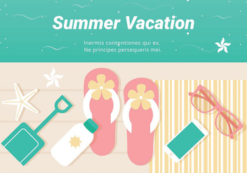 Free Summer Vacation Vector Illustration - Kostenloses vector #440179