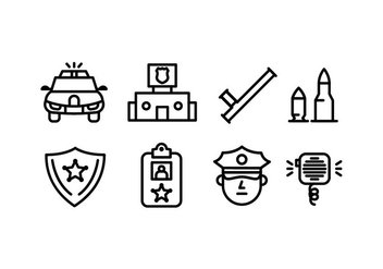 Police icons - vector #440229 gratis