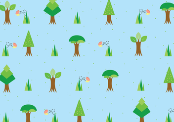 Tree With Roots Pattern Vector - Free vector #440239