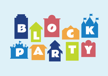 Block party vector illustration - vector gratuit #440269 