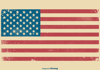American Grunge Flag Background - Free vector #440319