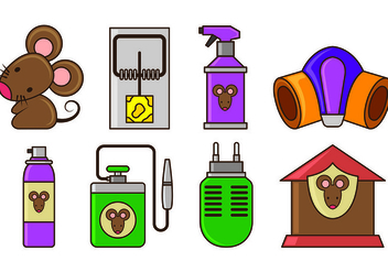 Set Of Mouse Trap Icons - vector #440409 gratis