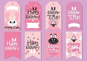 Cute Easter Gift Tag - vector gratuit #440559 