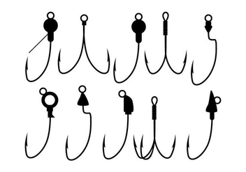 Fishing Tackle Silhouette Vector - vector gratuit #440749 