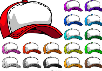 Trucker Hat Cartoon Icons - Vector - бесплатный vector #441089