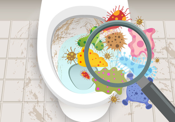 Molds and Bacterias In The Toilet - vector gratuit #441249 