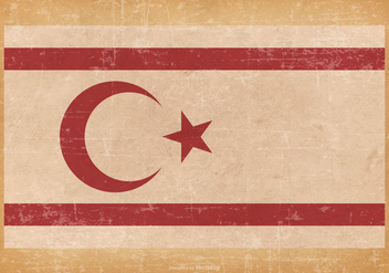 Grunge Flag of Turkish Republic of Northern Cyprus - vector gratuit #441369 