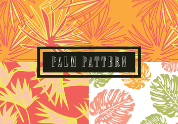 Palm Leaves Pattern - vector gratuit #441389 