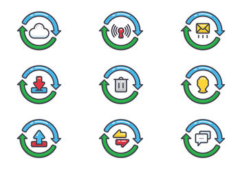 Update Icons Set - Free vector #441439