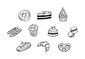 Free Dessert Hand Drawn Icon Vector - Free vector #441469