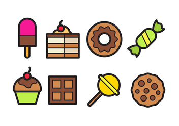 Sweet Food Icon Pack - vector #441579 gratis