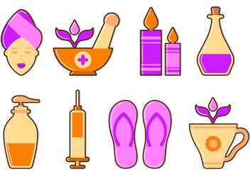 Set Of Beauty Clinic Icons - Free vector #441829