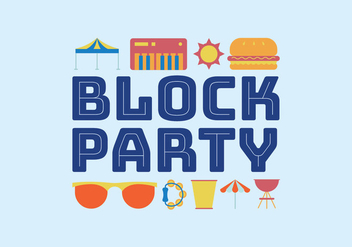 Block party vector icons - vector gratuit #441959 