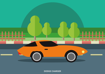Vector Illustration Of Classic Muscle Car - Free vector #441989