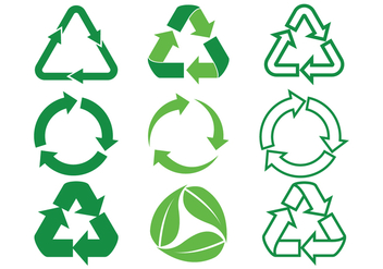 Biodegradable Arrows Vector Icons Set - Free vector #442249