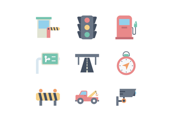 Free Road Traffic Icon Set - vector gratuit #442299 