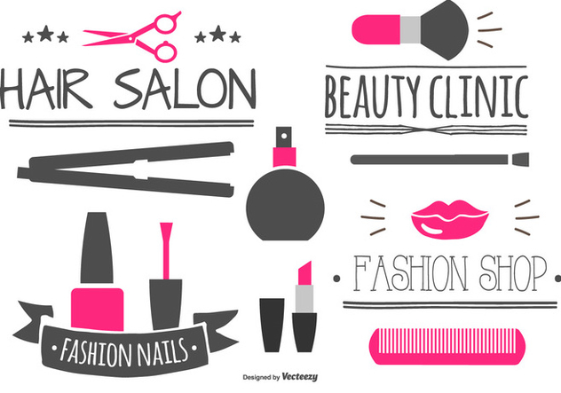 Beauty Labels and Elements Collection - vector #442479 gratis