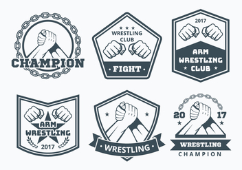 Arm Wrestling Badge Collection - Kostenloses vector #442779