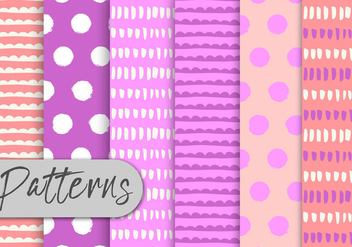 Pink Abstract Pattern Set - Kostenloses vector #442959