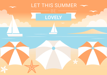 Free Summer Beach Elements Background - бесплатный vector #443119