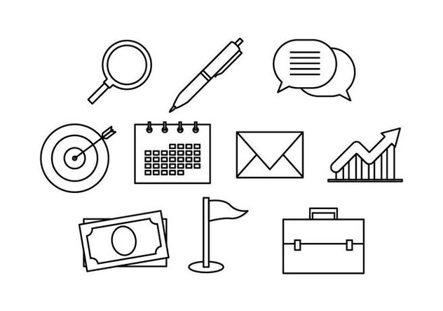 Free Business Line Icon Vector - Free vector #443549