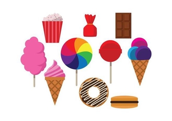 Free Sweet Food Colorful Vector - бесплатный vector #443689