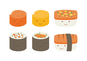 Cute Temaki Collection - Free vector #443909