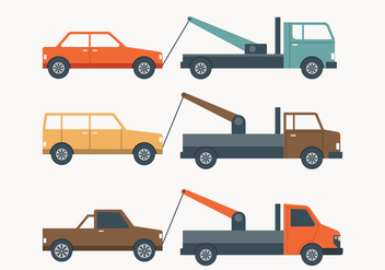 Towing Truck Simple Illustration - бесплатный vector #444019