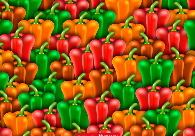 Vector Seamless Pattern Of Peppers - vector #444029 gratis