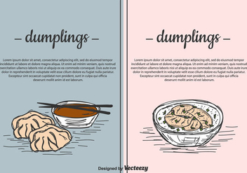 Dumplings Vector Background Set - Free vector #444059