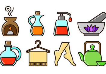 Set Of Beauty Clinic Icons - vector #444089 gratis