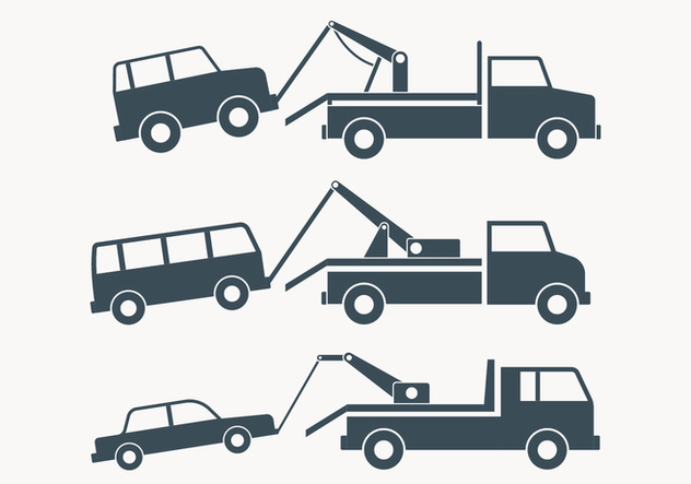 Towing Truck Simple Illustration - бесплатный vector #444239
