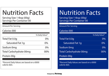 Nutrition Facts Editable Labels - Free vector #444429